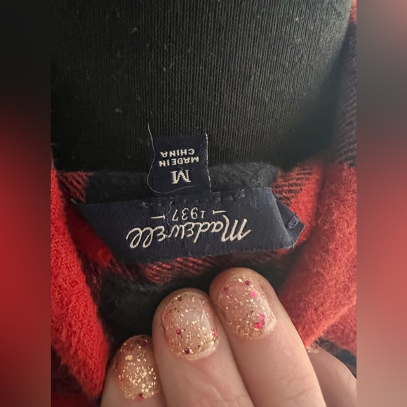 Madewell size m flannel red buffalo plaid - Picture 8 of 10